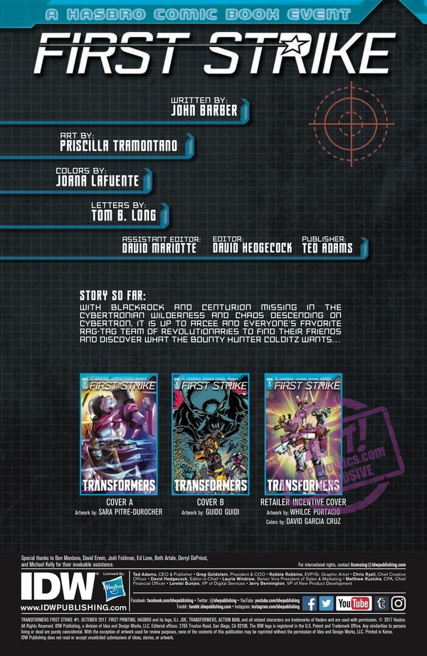 First Strike No 1 Full Comic Book Preview Idw Transformers  (2 of 7)